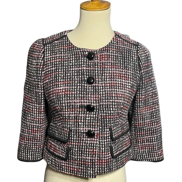 Black Plum White Suit Blazer Lined 2P  (B7) - Picture 1 of 10